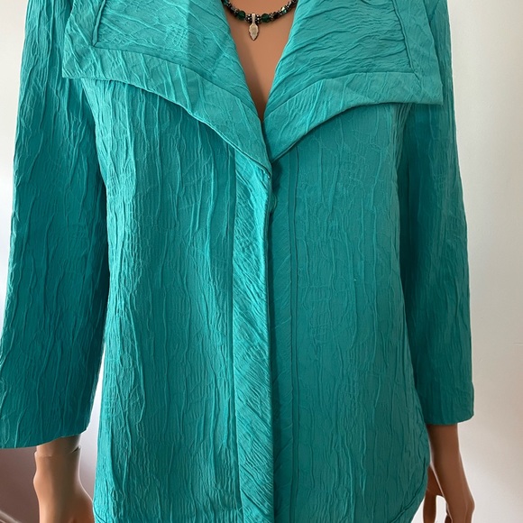 Rafael’s sea green breast front jacket nwt - Picture 3 of 8